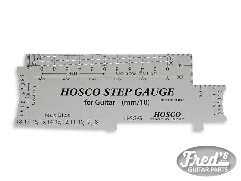 HOSCO® STEP GAUGE / MESURES POUR FRETTES, SILLETS ET HAUTEUR DE CORDES