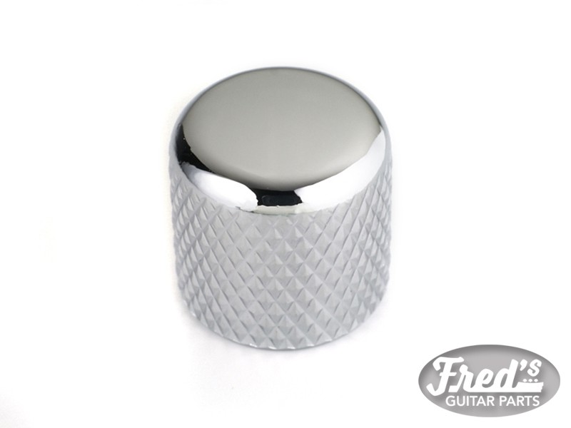 DOME KNOB 19 x 19mm FOR 6.35mm SOLID SHAFT CHROME