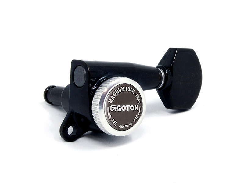 GOTOH® MACHINE HEADS SG381 MG-T LOCKING 6x1 SMALL BUTTON 1:16 BLACK