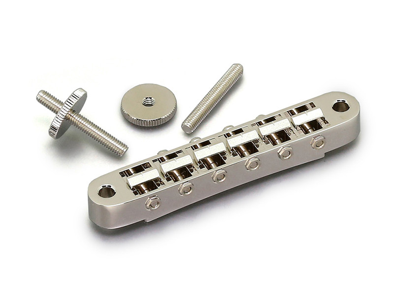 GOTOH® GE103B CHEVALET TUNE-O-MATIC STYLE LES PAUL® TIGES FILETÉES M4 NICKEL
