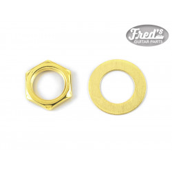 GOLD NUTS AND WASHER FOR US POTS AND JACKS (10PCS)