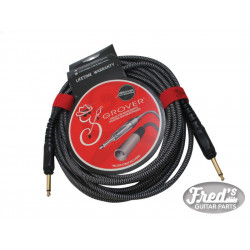 GROVER NOISELESS GUITAR CABLE BLACK-GOLD 6 M (20')
