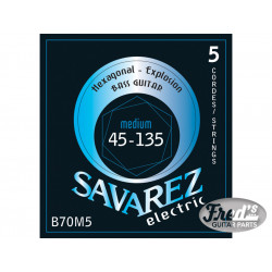 SAVAREZ ELECTRIC BASS HEXAGONAL EXPLOSION 5 STRINGS 45-135