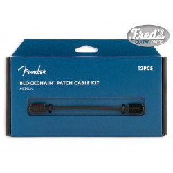 FENDER® BLOCKCHAIN™ PATCH CABLE KIT BLACK MEDIUM (12 PCS)