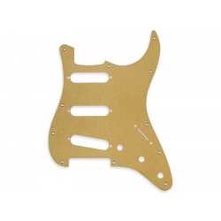 FENDER® PICKGUARD STRATOCASTER® S/S/S 11-HOLE MOUNT GOLD ANODIZED ALUMINUM 1-PLY