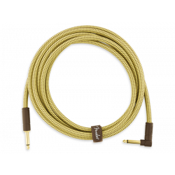 FENDER® DELUXE SERIES INSTRUMENT CABLE STRAIGHT/ANGLE 10ft (3 M) TWEED