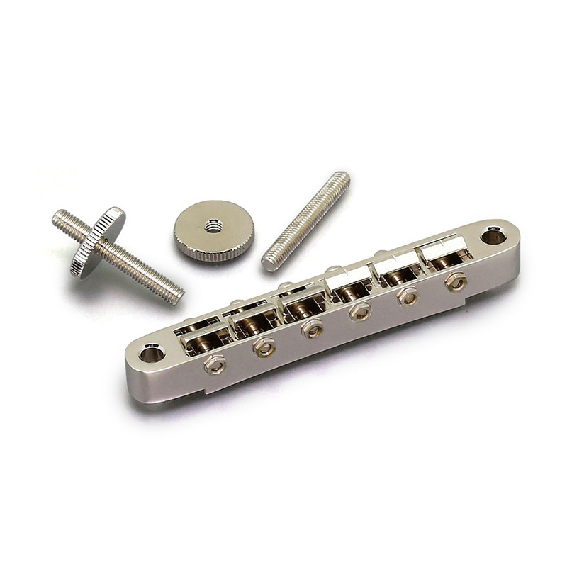 GOTOH® GE104B NARROW TUNEOMATIC BRIDGE 4mm POSTS NICKEL Fred's