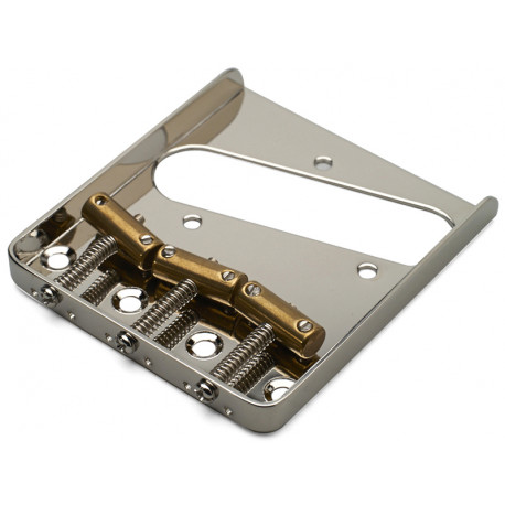 VINTAGE TELE BRIDGE- COMPENSATED SADDLES- NICKEL LEFT HAND