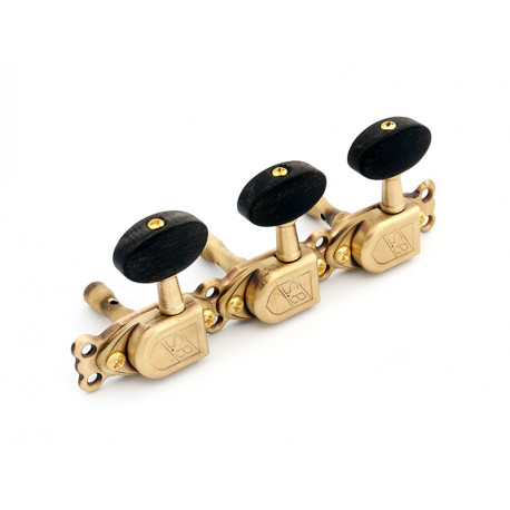 GERONIMO MATEOS SELMER STYLE MACHINE HEADS BRASS EBONY BUTTONS