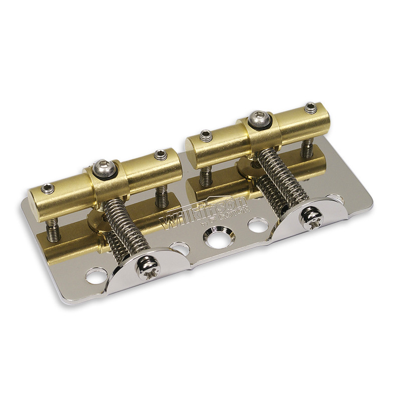 WILKINSON® BASS BRIDGE FOR TELE BASS P51 STRING THROUGH MOUNT NICKEL