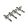 BASS SADDLES GIBSON 3-POINTS+ SCREWS CHROME (SET OF 4)