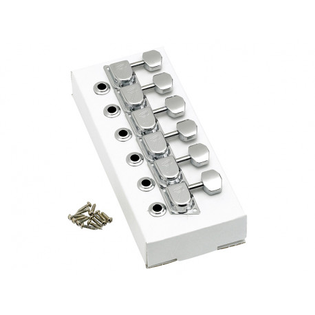 70s F Style Stratocaster®/Telecaster® Tuning Machines Chrome (6)