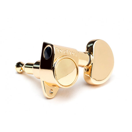 TONEPROS® MACHINE HEADS 3+3 GROVER® STYLE BUTTON 1:20 GOLD
