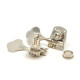 KLUSON® BASS VINTAGE MACHINE HEADS FENDER® STYLE REVERSIBLE 4x1 NICKEL
