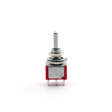 MINI-SÉLECTEUR ON-ON-ON DPDT TIGE RONDE CHROME