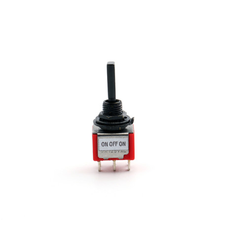 MINI SWITCH ON-OFF-ON DPDT TIGE PLATE NOIR