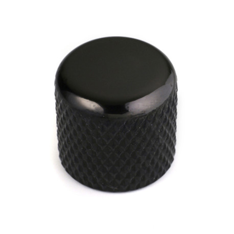 DOME KNOB BLACK 6.35mm (FOR SOLID SHAFTS) (2)
