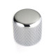 DOME KNOB CHROME 6.35mm (FOR SOLID SHAFTS) (2)