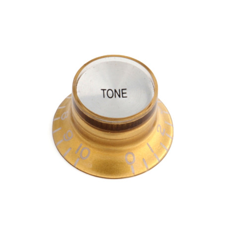 REFLECTOR KNOBS TONE SILVER TOP FOR SPLIT SHAFT US POTS GOLD (2 pcs)