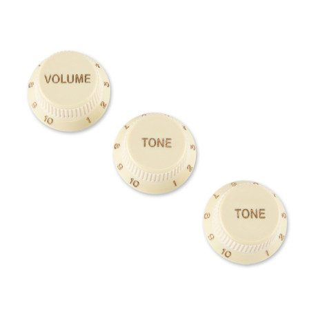 FENDER® STRATOCASTER® SOFT TOUCH KNOBS AGED WHITE