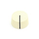 VINTAGE RADIO KNOB FOR SOLID SHAFT POTS CREAM (1 PCE)
