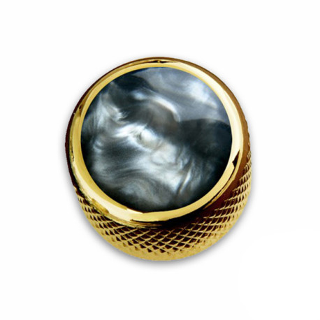 Q-PART DOME GOLD ACRYLIC BLACK PEARL
