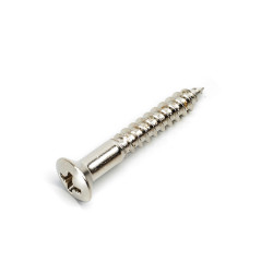 GOTOH® STRAP PIN / BRIDGE SCREWS WS-04 3.5 x 25mm OVAL HEAD NICKEL (20pcs)