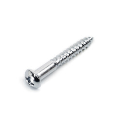 GOTOH® TREMOLO MOUNTING SCREWS WS-05 3.5 x 25mm ROUND HEAD CHROME (20pcs)