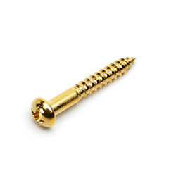 GOTOH® TREMOLO MOUNTING SCREWS WS-05 3.5 x 25mm ROUND HEAD GOLD (20pcs)