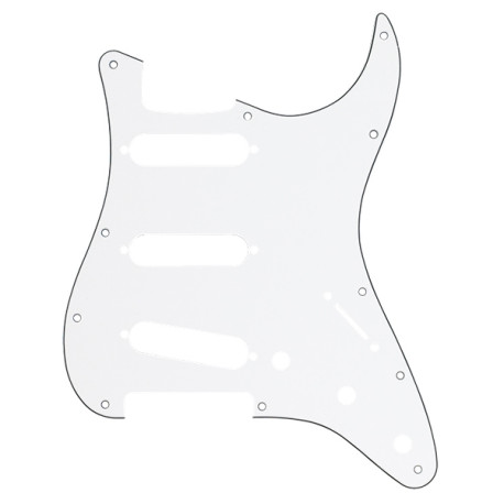 FENDER® PICKGUARD STRATOCASTER® S/S/S 11-HOLE MOUNT W/B/W 3-PLY
