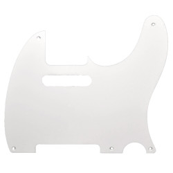 HOSCO® PICKGUARD FOR FENDER® TELE® 5 HOLES 2.08mm 1 PLY WHITE MAT