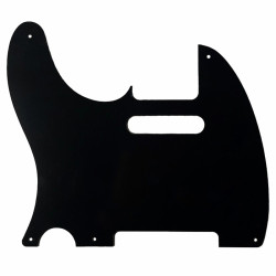 WD® CUSTOM PICKGUARD TELE® 5 HOLES LEFT HAND 1 PLY BLACK
