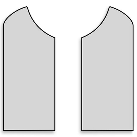 "GOLPEADOR" SELF-ADHESIVE PICKGUARD 17x7cm LEFT + RIGHT CLEAR