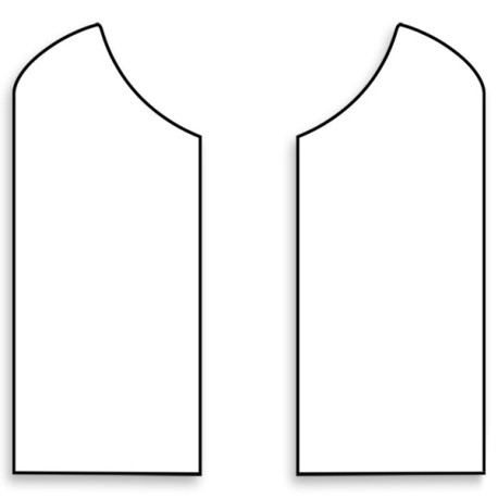 "GOLPEADOR" SELF-ADHESIVE PICKGUARD 17x7cm LEFT + RIGHT WHITE