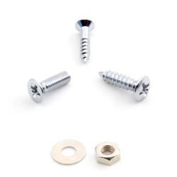 SCREWS NUT AND WASHERS FOR LES PAUL® PICKGUARD BRACKET CHROME
