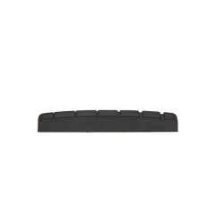 BLACK TUSQ XL® NUT SLOTTED FLAT BOTTOM 44.8 x 3.3 x 6.5mm E-e 34.6mm