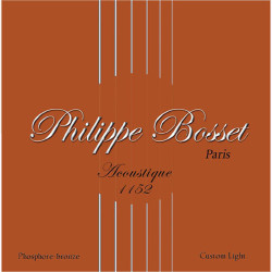 !! DISCONTINUED !! PHILIPPE BOSSET ACOUSTIQUE PHOSPHOR BRONZE CUSTOM LIGHT 11-52