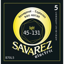 SAVAREZ CORDES BASSE ELECTRIQUE HEXAGONAL EXPLOSION 5 CORDES 45-131