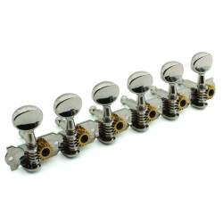 12 CORDES 6 X 6 SUR PLATINE NICKEL BOUTONS METAL (E/A25mm)
