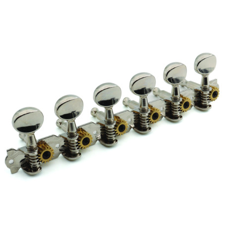 12 CORDES 6 X 6 SUR PLATINE NICKEL BOUTONS METAL (E/A25mm)