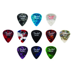 FENDER® 351 SHAPE DOTTED CELLULOID PICKS MEDIUM (12pcs)