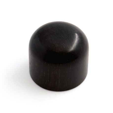 DOME KNOB 6mm PUSH-ON MOUNT EBONY
