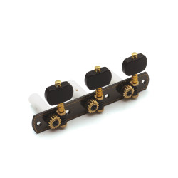 !! DEALS !! RUBNER® MACHINE HEAD CLASSIC SERIES STRAIGHT EBONY BUTTON 1:15 BLACK