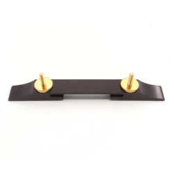 EBONY BASE FOR ARCHTOP BRIDGE GOLD THUMBWHEELS