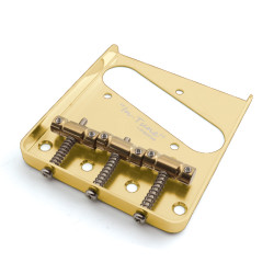 GOTOH® BS-TC1 VINTAGE BRIDGE FOR TELE® IN-TUNE BRASS SADDLES GOLD