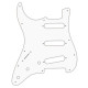 WD® CUSTOM PICKGUARD TYPE STRAT® GAUCHER 11 TROUS 2.28mm 3 PLIS BLANC