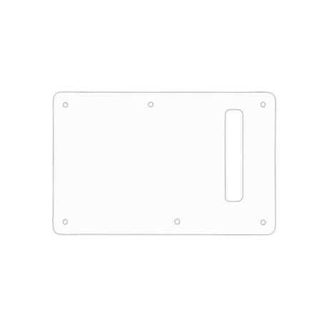 WD® CUSTOM PICKGUARD BACK PLATE WITH SLOT FOR STRAT® 2.28mm 3 PLY WHITE