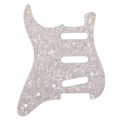 WD® CUSTOM PICKGUARD TYPE STRAT® GAUCHER 11 TROUS 2.28mm 4 PLIS BLANC NACRÉ