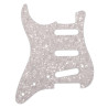 WD® CUSTOM PICKGUARD TYPE STRAT® GAUCHER 11 TROUS 2.28mm 4 PLIS BLANC NACRÉ