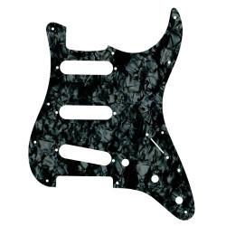 WD® CUSTOM PICKGUARD TYPE STRAT® 11 TROUS 2.28mm 4 PLIS DARK BLACK PEARL